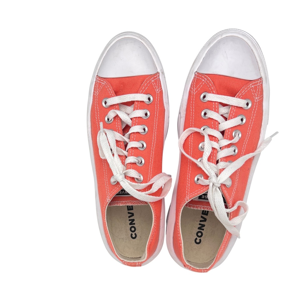 Converse All Star Move Sneakers Women 9 Orange Platform Low Top 572723C